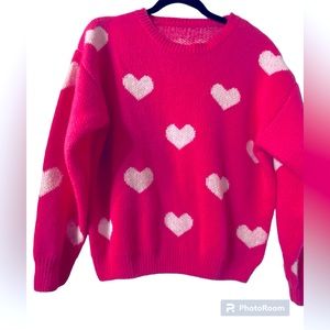 Adorable heart sweater! Never worn. Brand new without tags.